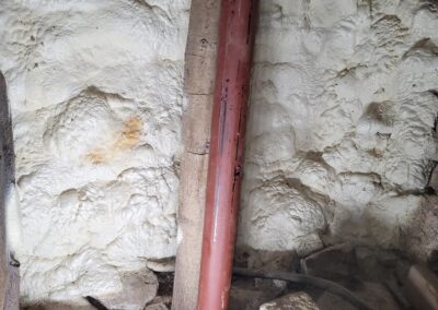 L&H_Structural_Engineering_tree_support_beam_wiscasset_project_crawlspace_new_lally_column